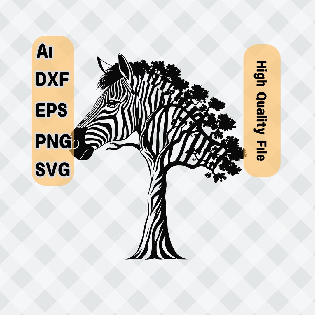 Trees Zebra Design Tree Zebra Svg | Cutting File | Cricut Silhouette Cut Files | Cricut ...