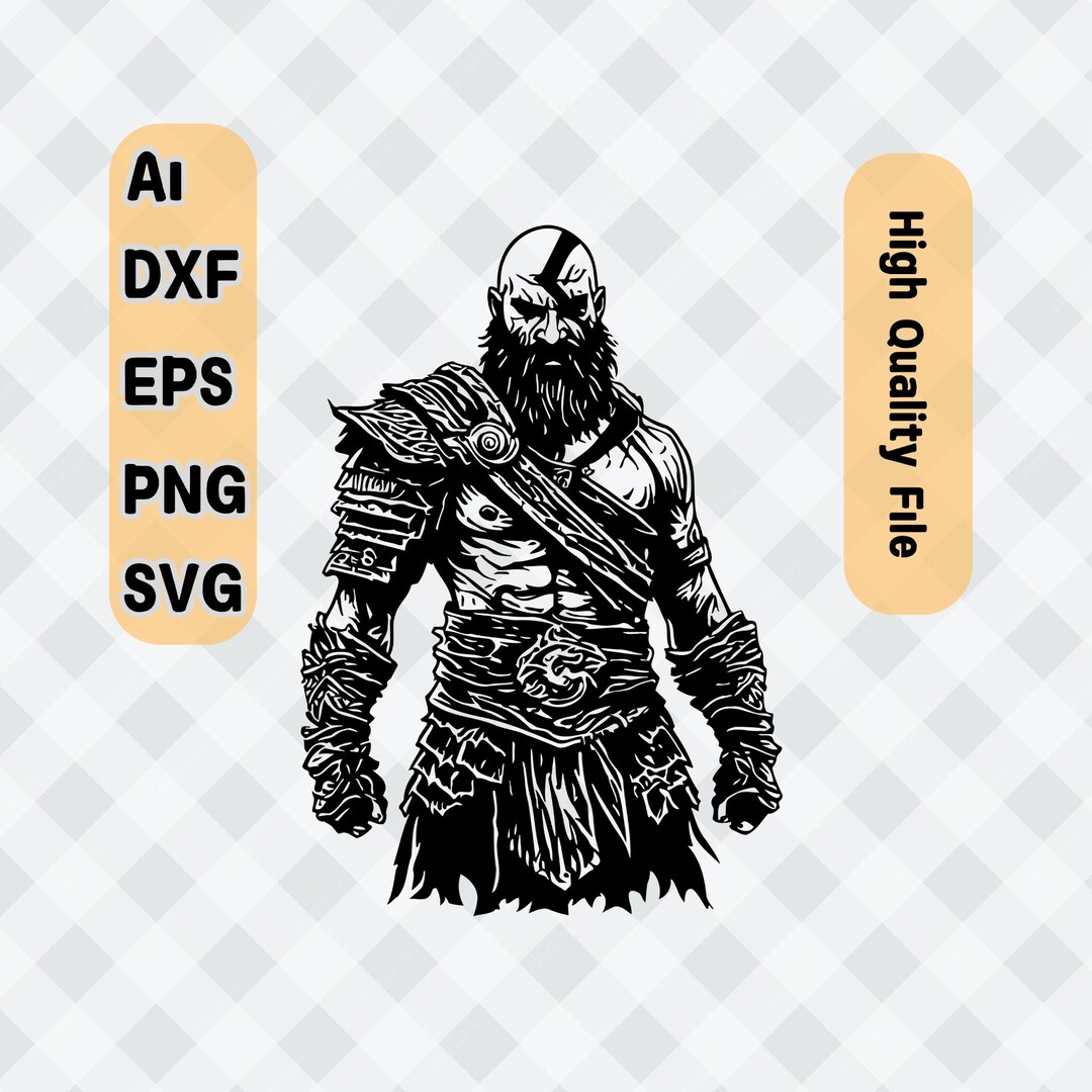 Kratos SVG File: Cricut, Silhouette, Laser Cut (digital Download) - Etsy