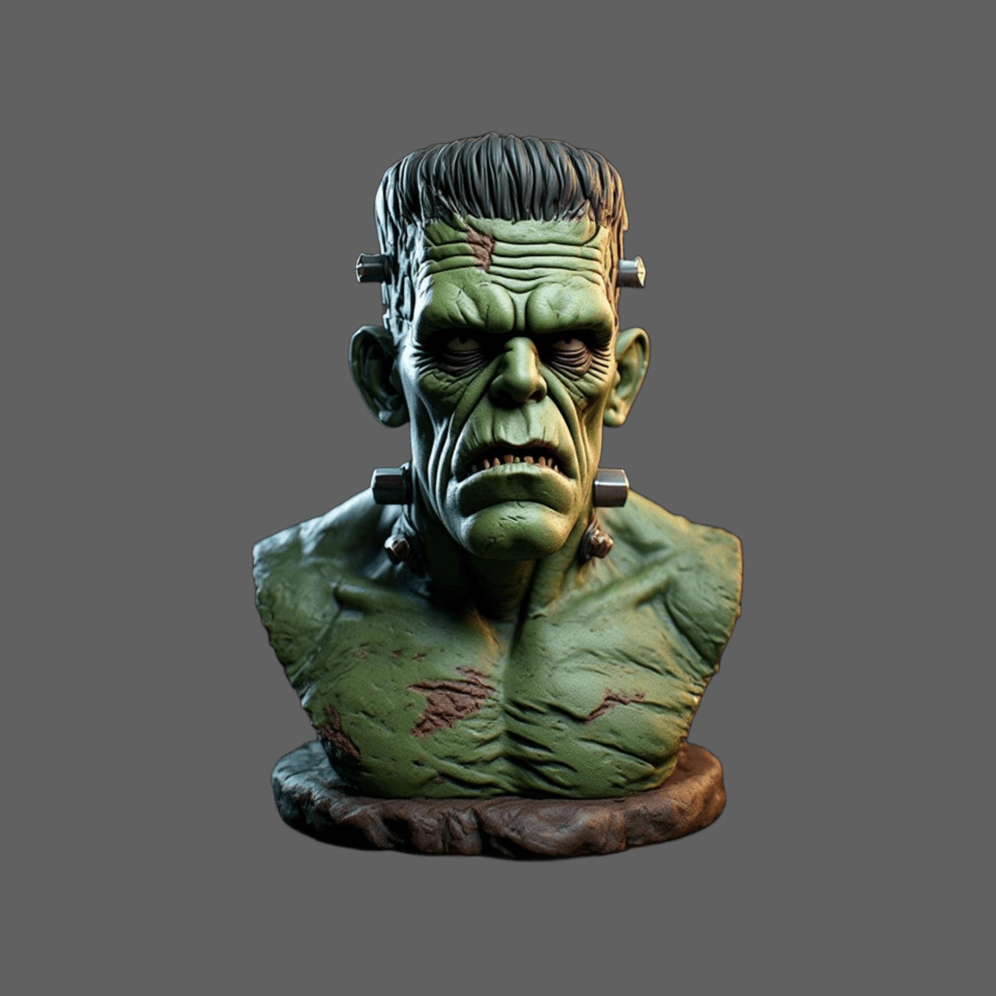 フランケンシュタインの胸像 - 実物大 - シネアート - マイルズ・ティーヴス Frankenstein figure - Etsy 日本
