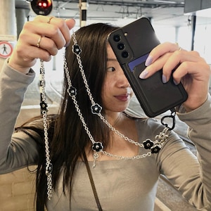 Mooie Telefoonkoord Bloemen iPhone Samsung Telefoonhanger Telefoon Beschermer Nektouw voor Telefoon Juwelen voor Dames Bruiloft Telefoontouw