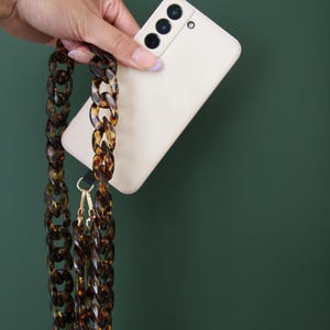Alça de celular transversal para concerto, cordão para celular, pingente de tigre, joia, alça longa para celular, cordão de leopardo, fofo de Natal para ela