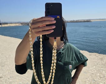Pearl Chain Crossbody Phone Strap, Hands-Free Travel