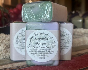 Lavender Bouquet Hand Poured Soap