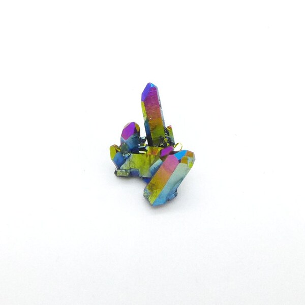 Aura Crystal Cluster,  Titanium Rainbow Aura Crystal, Flame Rainbow Crystal Quartz
