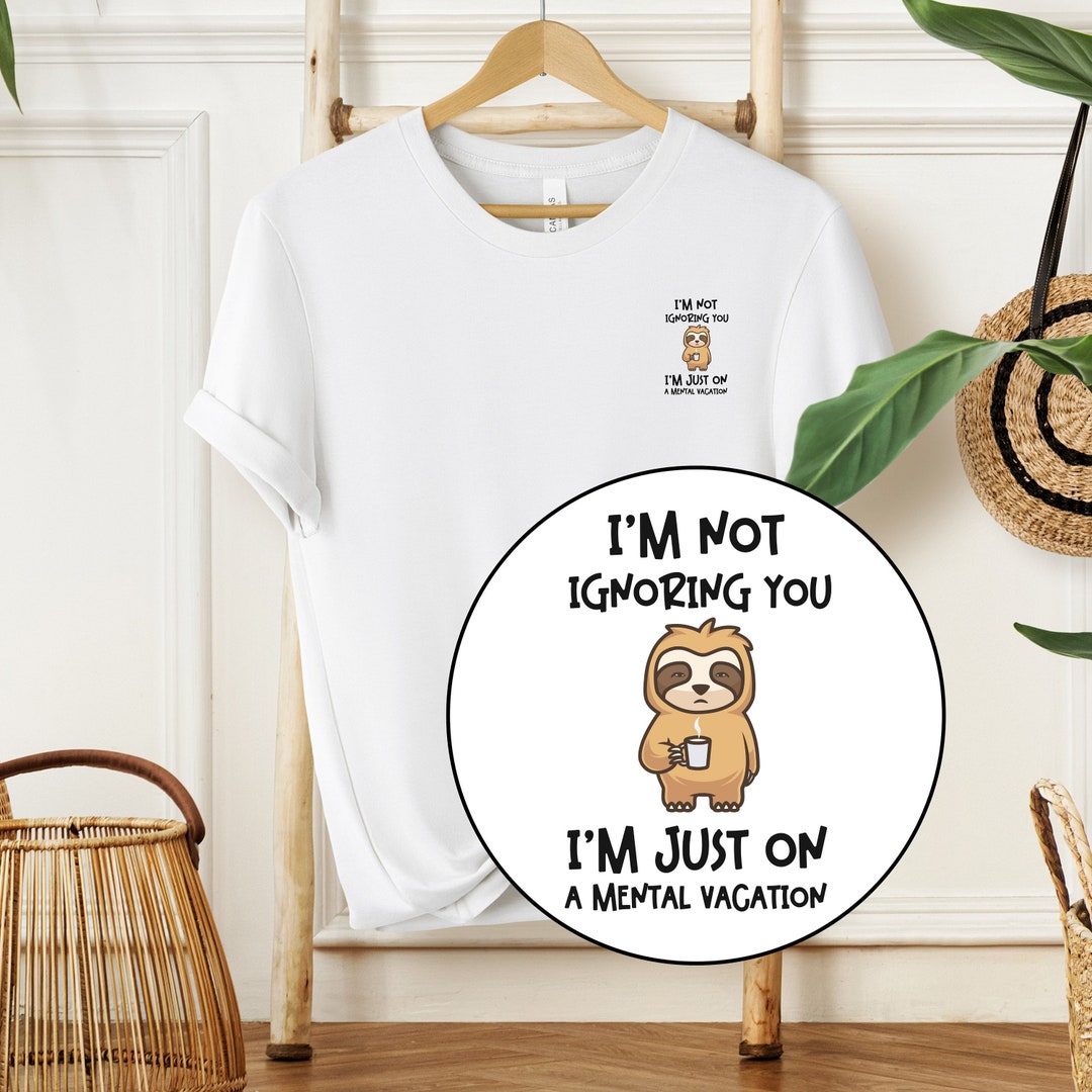 Adhd Sloth Funny Meme Shirt, Sarcastic Sloth Gift for Therapist, Pocket Shirt Gift ...