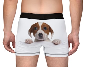 Men's Curious Pup Boxers