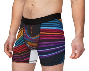 Kleurrijke curves-boxers voor heren