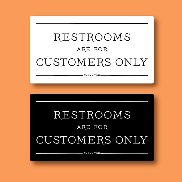 Bathroom for Customers Only Etsy