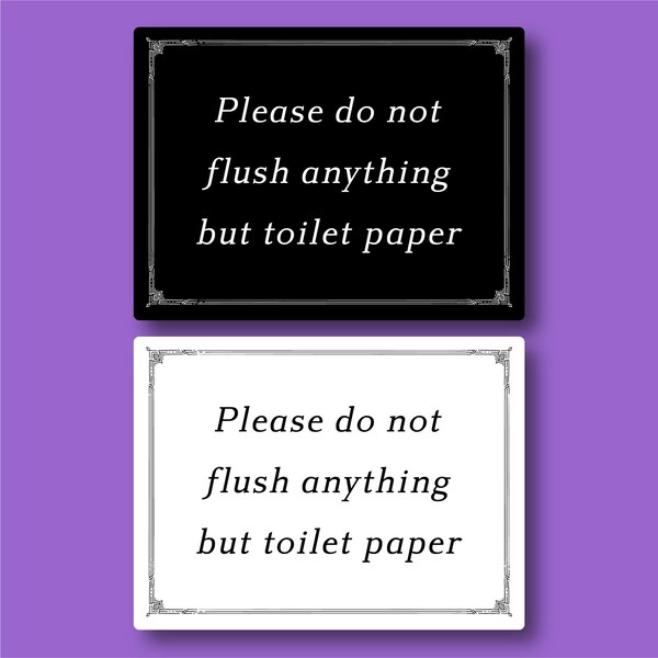 Do Not Flush Sign - Etsy