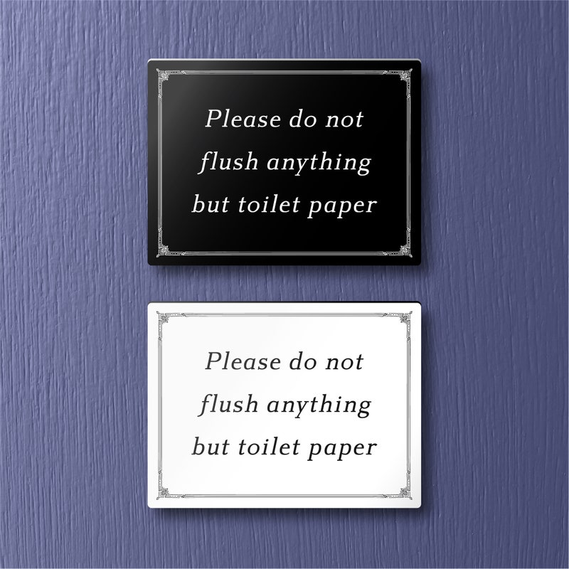 Do Not Flush Sign - Etsy