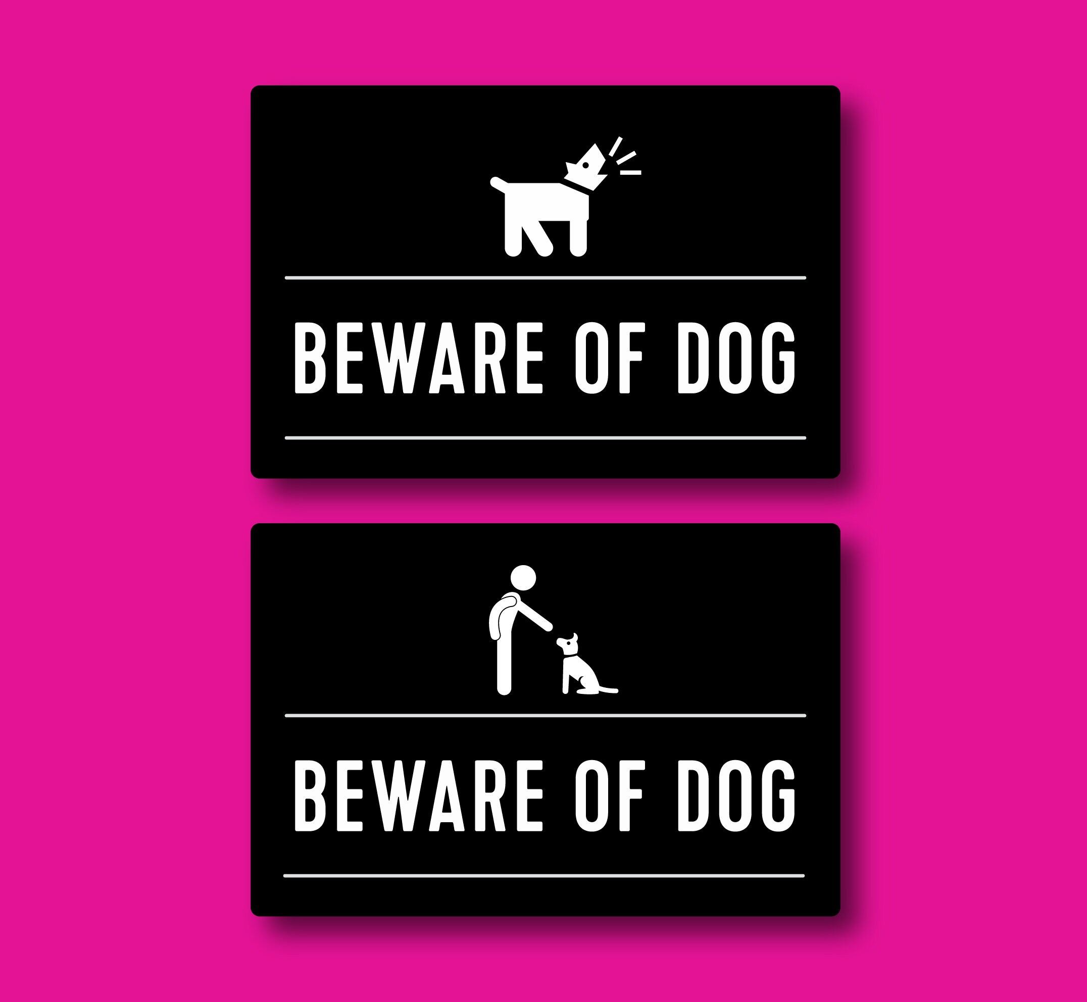 Beware of Dogs Rustic Metal Staked Yard Warning Sign 21 to 33 