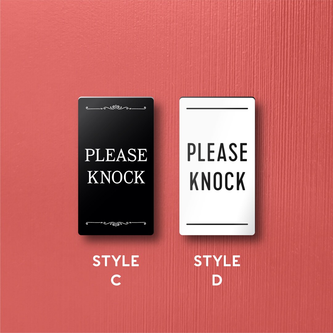 PLEASE KNOCK (doorbell Broken) SIGN - Lightweight and Easy to Install ...