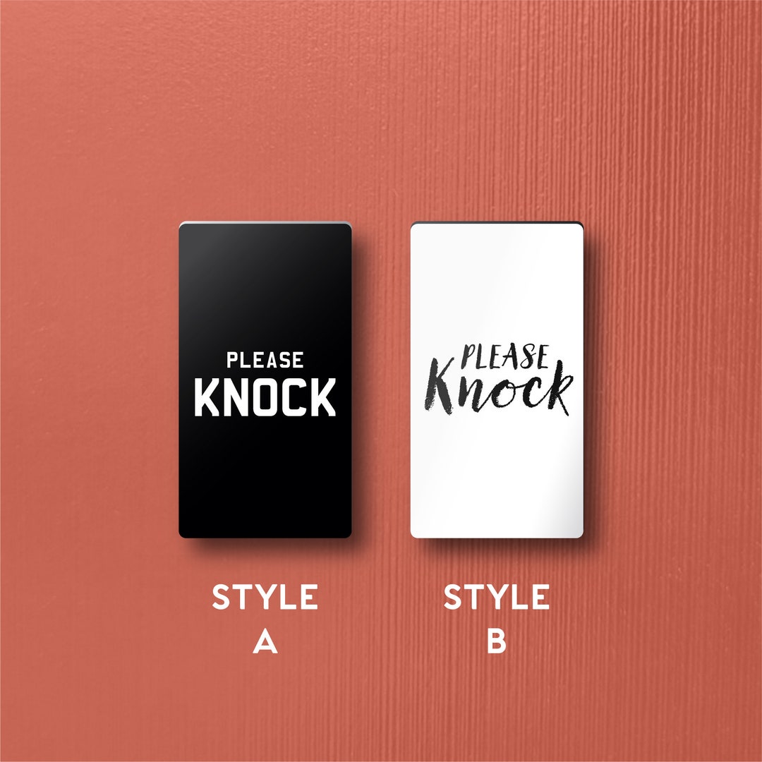 PLEASE KNOCK (doorbell Broken) SIGN - Lightweight and Easy to Install ...