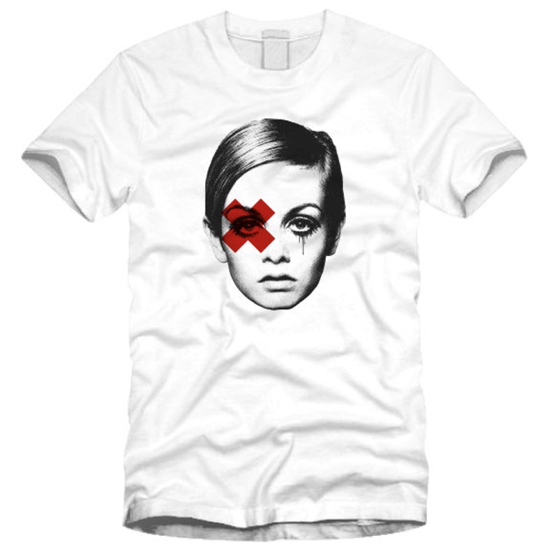 EDIE/TWIGGY X tee shirt with pop culture screen print by Project Chane 