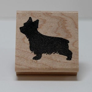 Yorkshire Terrier Silhouette rubber stamp
