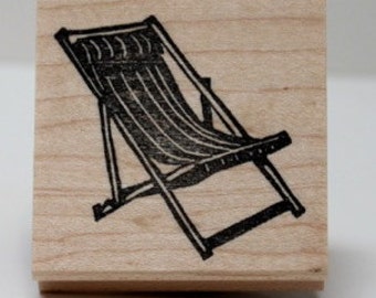 Retro Slingback Chair rubber stamp