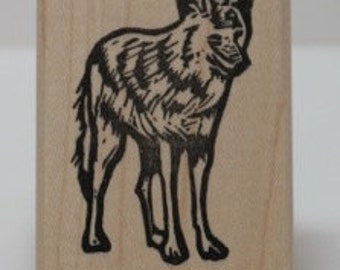 California Coyote rubber stamp