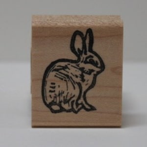 California Cottontail Rabbit rubber stamp