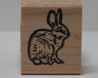 California Cottontail Rabbit rubber stamp