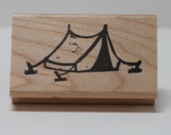 Camping Tent rubber stamp