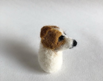 Miniature Needle Felted Jack Russell Dog Kawaii