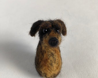 Miniature Needle Felted Dachshund Dog Kawaii