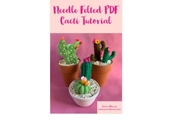 PDF Tutorial Needle Felted Cacti Cactus DIY Instant Download