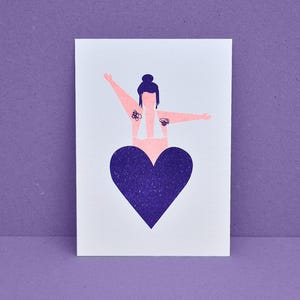Postkarte – Neonorange – Lieblingsfrau . DIN A6 . Illustration . Neonfarben