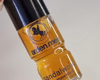 Extremely Rare vintage 1989 , Arden Men Sandalwood by Elizabeth Arden, after shave lotion miniature 7,5ml splash, no box available