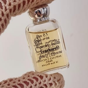 Vintage Cacharel Pour Homme, eau de toilette 7,5 ml parfum splash, geen doos