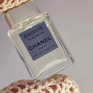 Vintage 1990 Chanel Egoiste Platinum 4ml eau de toilette miniature,  no box available