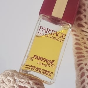 Rare 1960 Faberge Partage eau de toilette 5ml parfum miniature, no box available