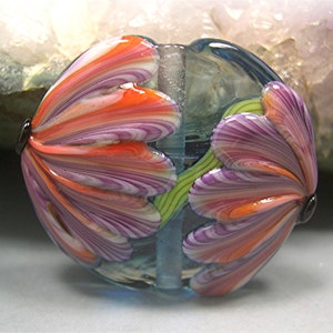 TUTORIAL LAMPWORK Learn how to make flower petal cane for glass bead making by Donna Millard sra image 2