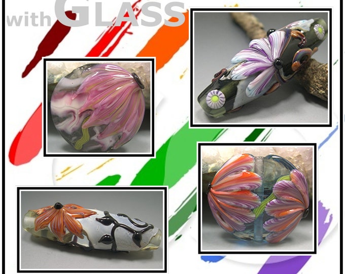 TUTORIAL LAMPWORK Learn How to Make Flower Petal Cane for Glass Bead
