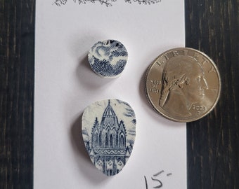 Cabochon broken china porcelain vintage antique bead embroidery electroforming silversmithing