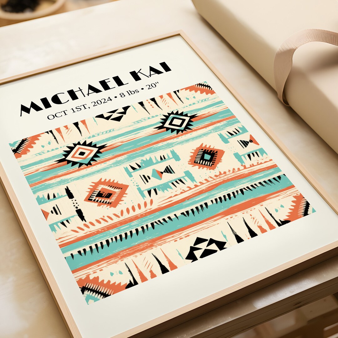 Personalized Baby Birth Stats Wall Art Sign Customize Baby Birth ...