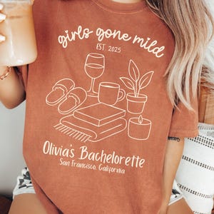 Girls Gone Mild Bachelorette Party Shirts, Spa Bachelorette, Personalized Bachelorette Movie Night Shirt, Bach Bridesmaids Gifts