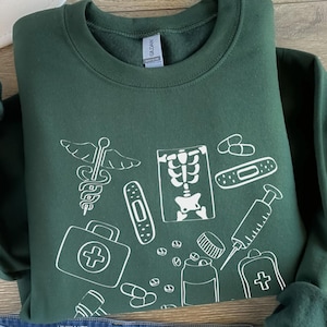 New Nurse Sweatshirt: Nurse Shirt For Work Cute Nurse Shirt Nurse Sweater Sweatshirt RN Nurse Shirt Registered Nurse Shirt Nursing School