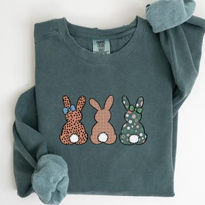 Easter Bunny Bums Sweatshirt, Cute Easter Bunny Shirt, Aesthetic Soft Girl Spring Outfit, Rabbit Sweatshirt, Pastel Easter Gift for Women