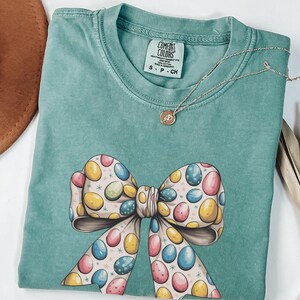 Coquette Easter Comfort Colors Shirt, Cute Easter Bunny Tee, Aesthetic Soft Girl Spring Outfit, Rabbit TShirt, Pastel Easter Gift for Women