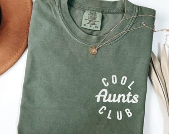 Comfort Colors® Cool Aunts Club Shirt, Schwangerschaftsankündigung für Tante, Cool Auntie T-Shirt, neue Tante Shirt, Geschenk für Tante zu sein