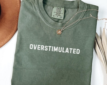 Comfort Colors® Overstimulated Shirt for Mom, Cowboy Frog Shirt, Unhinged TShirt, Weirdcore Clothing, Gen Z Shirt, Weird Stuff Funny TShirt
