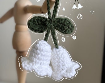 Lilly of the Valley Crochet Headphone Accessory Keychain