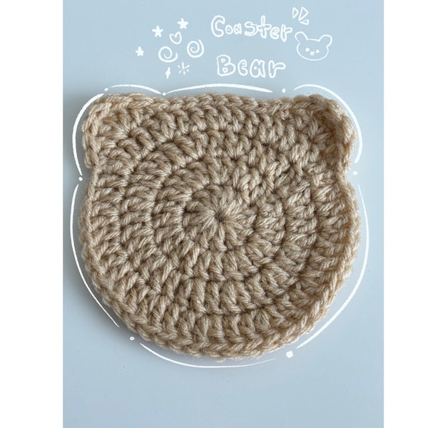 Bear Coaster Cute Crochet Coaster
