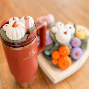 Stanley Quencher H2.0用パンプキンパッチトッパー | 40オンス & 30/20オンス対応 | 3Dプリント | Summerween | オレンジ ホワイト ピンク パープル ブルー マット