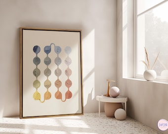 Geometric Gradient Impasto Painting | Modern Textured Wall Art