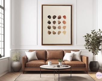 3D Textured Japandi Pebble Art | Modern Neutral Impasto Painting | Minimalist Earthy Wall Decor