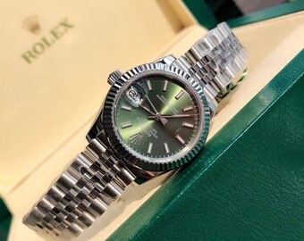 Rolex watch Rolex 31 Mm Green Round Automatic Mechanical Watch