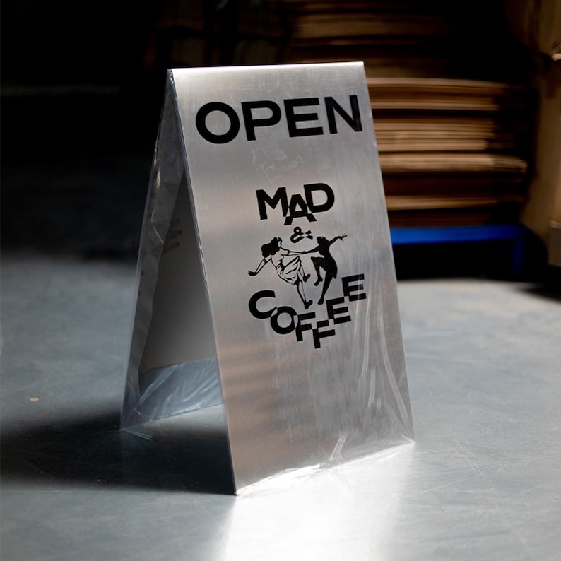 Stainless Steel Freestanding A-frame Sign One Piece Bending Design for ...