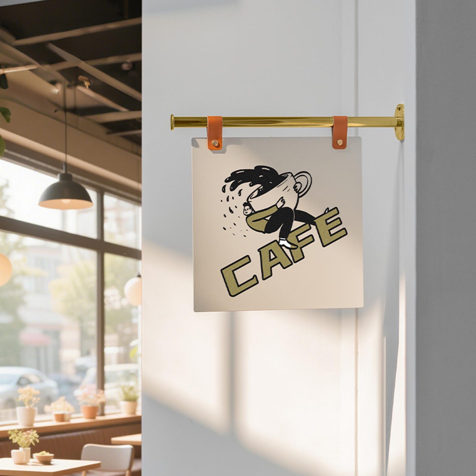 All-metal Side-mounted Sign - Double-sided Display, Powder Coating With ...
